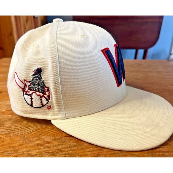 Washington Senators Baseball Hat New Era 59Fifty Fitted 7 1/8 MLB Nationals - Picture 4 of 11